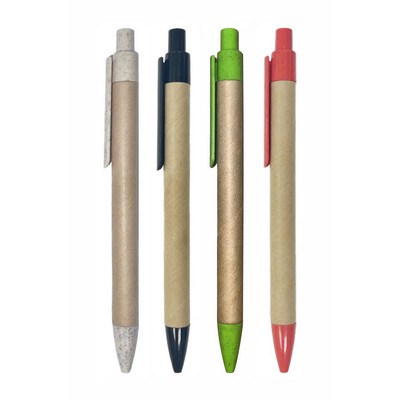 COMPASS Recycled Paper Plunger Action Ball Point Pen (3-5 Days)